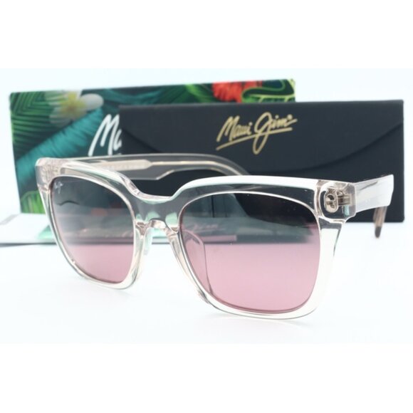 Maui Jim Heliconia MJ 739-05B Light Pink Square Sunglasses Maui Rose polarized main image 4